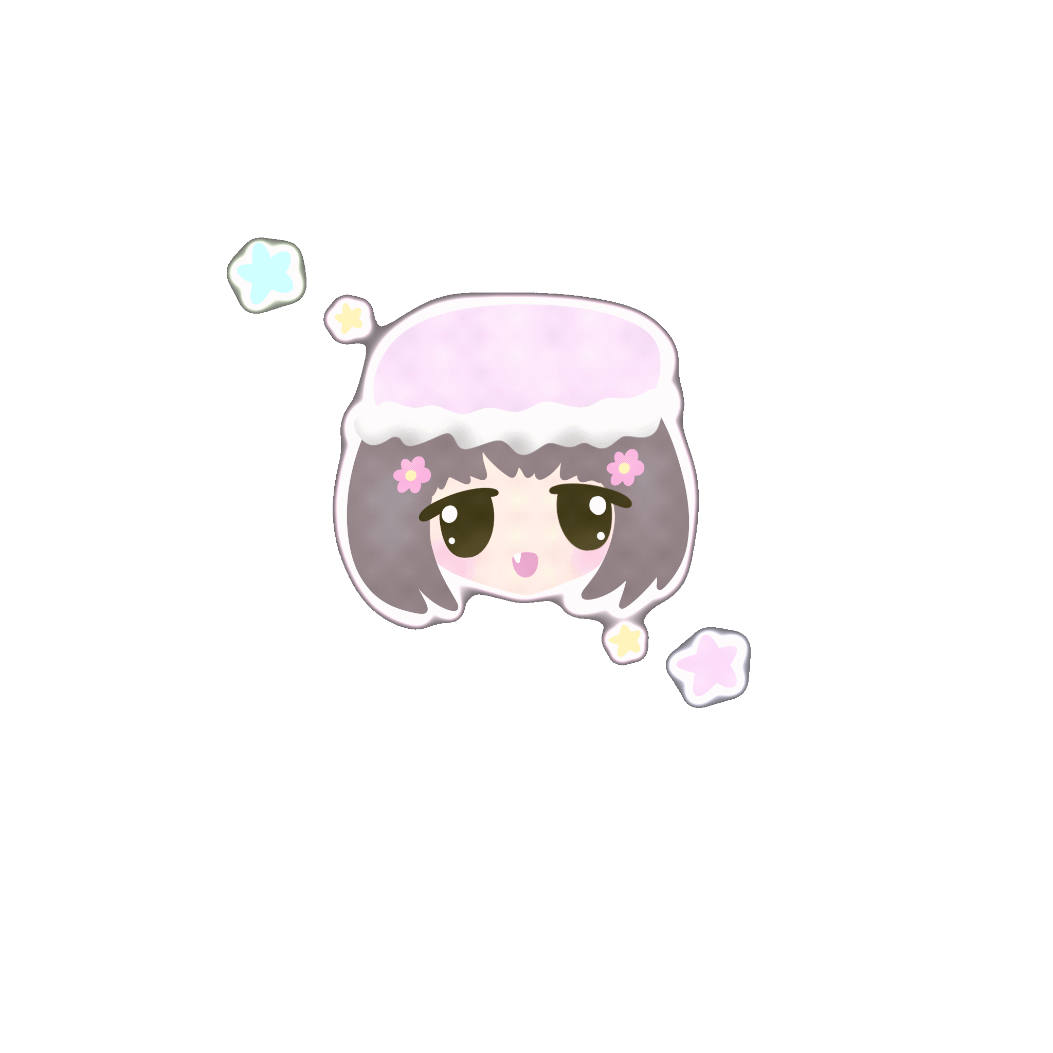 A fun and innocent Bisou in a pink hat winking at you!